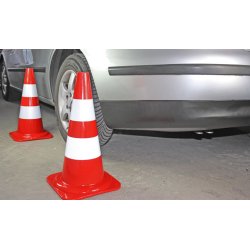 Vejkegle 50 cm - rd med refleks