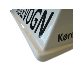 Kreskole tagskilt med folie og lys - Hvid model C