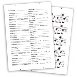 150 stk - Etiketter til etikettholder - fortrykt