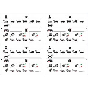 100 stk - Etiketter til etikettholder - fortrykt