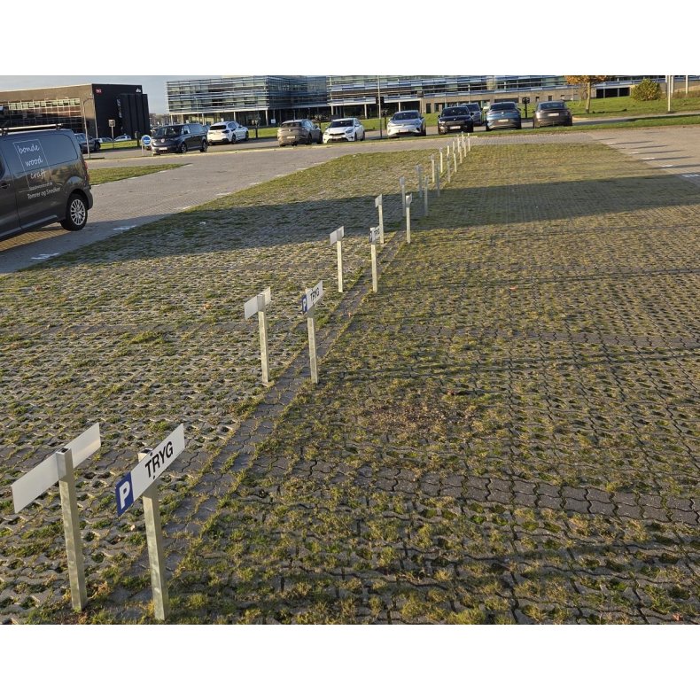 Parkeringsskilt til stander eller v�g - Valgfri tekst