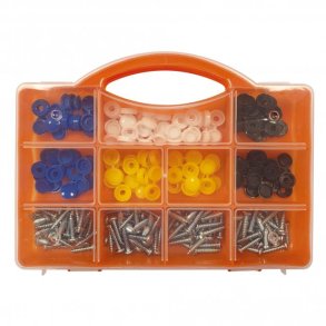 Skruesortiment til nummerpladerammen NP25DK