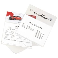 Prisarkholder akryl med utskiftbar topp - A4 bredformat