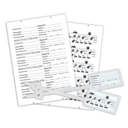 100 stk - Gjennomsiktige dekkmerker