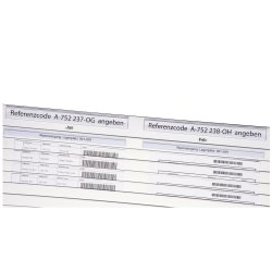 Transparente etiketter til dokumentplanlgningsboards