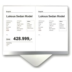 Prisarkholder aluminium bredformat A3