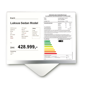 Prisarkholder aluminium bredformat A3