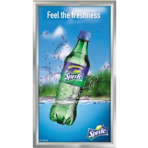 Alu trykkramme 45 mm - 100 x 200 cm