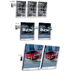 Brochureholder i akryl til A5 - vghngt med 2 rum