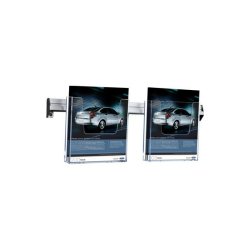 Brochureholder i akryl til A5 - vghngt med 2 rum