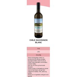 Chile Sauvignon Blanc - Med egen logo