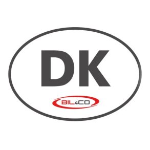 DK skilt udskret autofolie - 2 farver