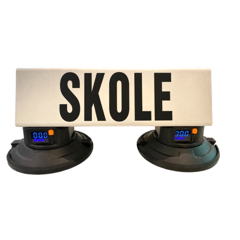 Kj�reskole takskilt standard - Elektrisk VakuumSugekopp - SKOLE