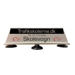 Kreskole tagskilt med folie - Hvid model R - Vakuum-Sugekop