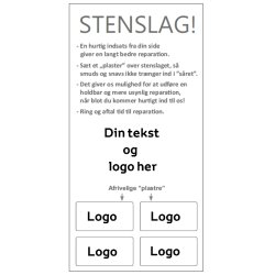 Stenslag etiketter - 1-fargetrykk