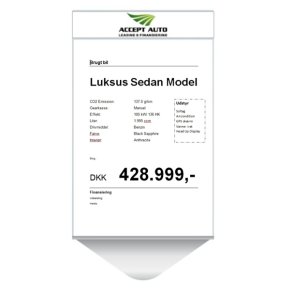 Prisarkholder akryl med logo - A4 portrettformat