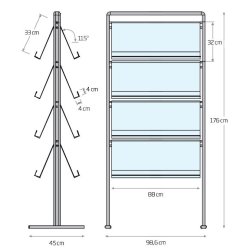 Brochureholder - Info-line mega dobbeltsidet