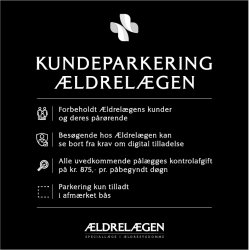 Infoskilt til lygtepl o. lign