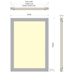 LED Slim Light LUX ensidig - A4