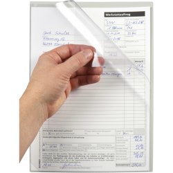 Beskyttende PVC plastiklomme med eller uden nglelomme - Model Light