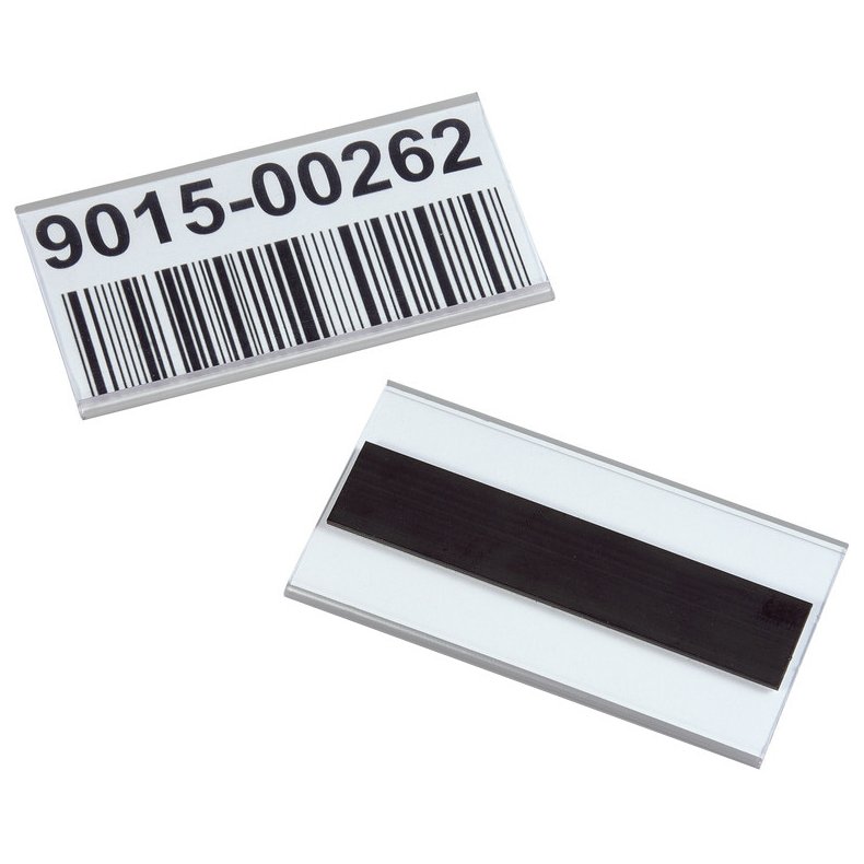 10 stk - Etiketholder til hyldeforkanter magnet 25x1000mm