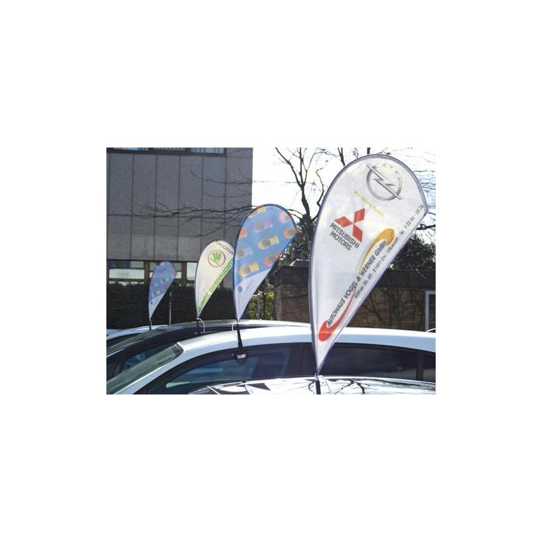 Mini beachflag til bilrude