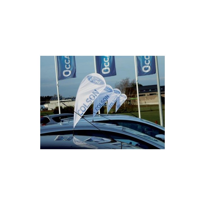 Mini beachflag til bilrude