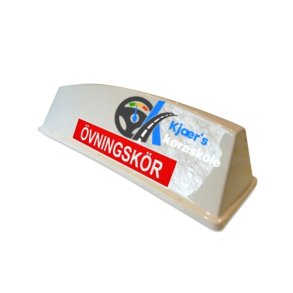 Krskoleskylt med folie - Vit modell C