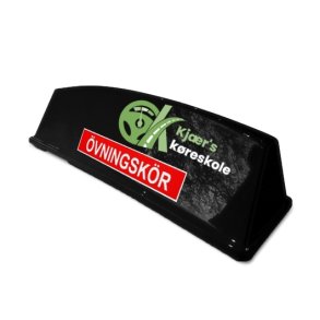 Krskoleskylt med folie - Svart modell C