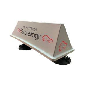 Kreskole tagskilt med folie - Hvid model R - Vakuum-Sugekop