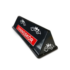 Krskoleskylt med folie - Svart modell R