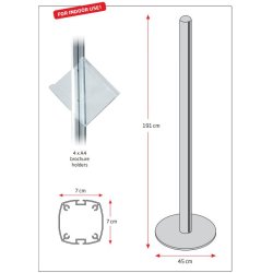 Brochureholder dobbeltsidet med 8 skr A4-hylder  Model Multistand 22
