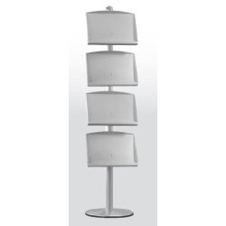 Brochureholder enkeltsidet med 4 stlhylder  Model Multistand 7