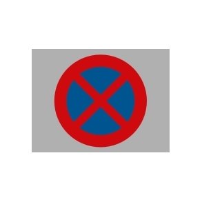 P-plads opmrkning - Parkering/standsning forbudt 100 cm