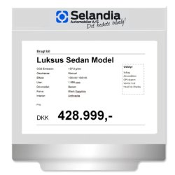 Prisarkholder PM14 - bredformat A4