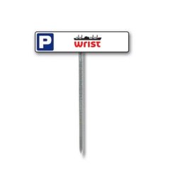 Parkeringsskilt p jordspyd - Valgfri tekst