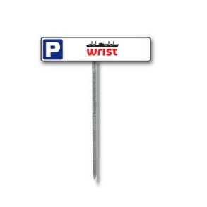 Parkeringsskilt p jordspyd - Valgfri tekst