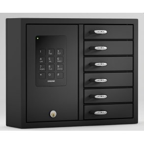 Nkkelutleveringsskap med kode - rustfritt