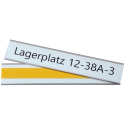 50 stk - Selvklbende etiketholder til hyldeforkanter 38x200mm