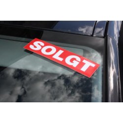 SOLGT etikett p frontruten