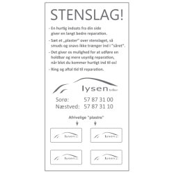 Stenslag etiketter - 1-fargetrykk