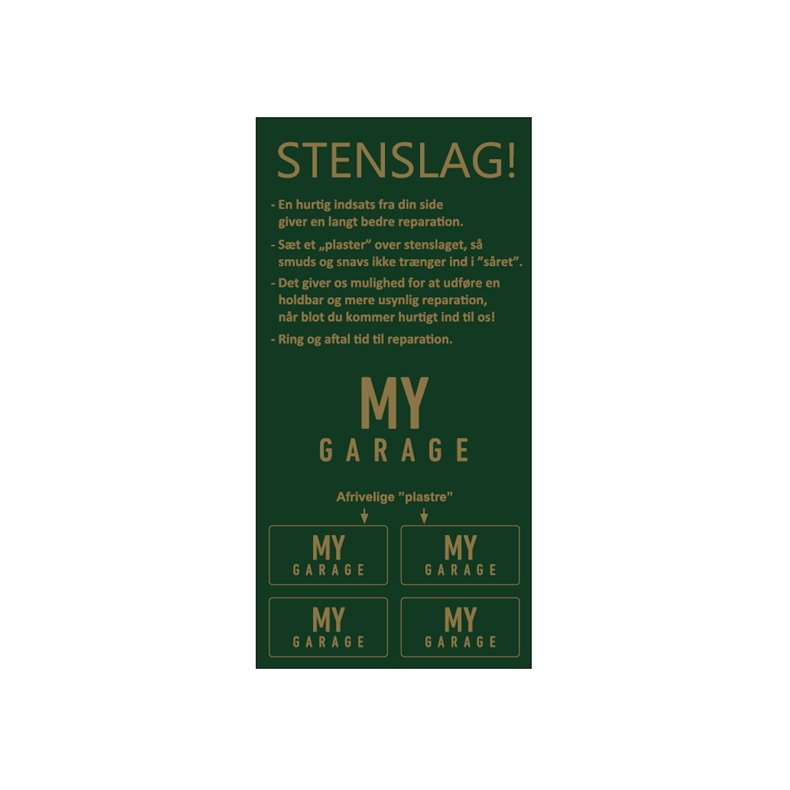 Stenslag labels - 2 farvetryk