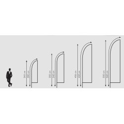 Beachflag SEJL 245 cm S