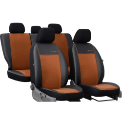 Exclusive, brun, med eco-lder og alcantara