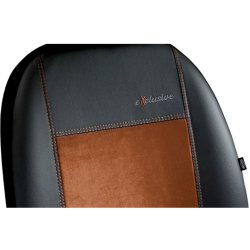 Exclusive, brun, med eco-lder og alcantara