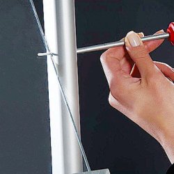 Brochureholder med 6 A4-hylder  Model Zigzag