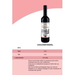 Zinfandel California - Med egen logo