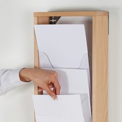 Brochureholder i tr til ophng