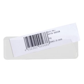 50 stk - Selvklbende etiketholder til hyldeforkanter 31x100mm