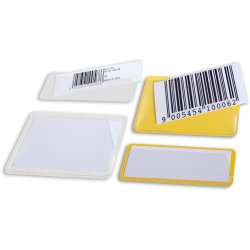 50 stk - Magnetisk etiketholder til hyldeforkanter 58x138mm